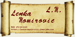 Lenka Momirović vizit kartica